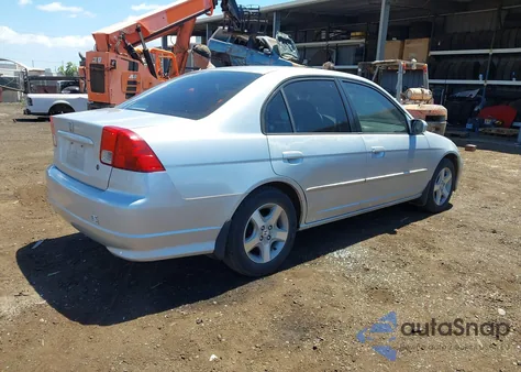 2004 Honda Civic Ex из США, поврежденный, VIN 2HGES26894H622947